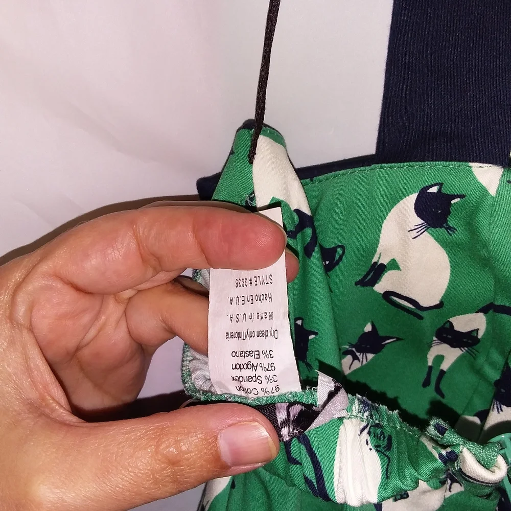 NWT Eva Rose vintage inspired rockabilly swing dress with halter cat print L - Picture 15 of 16